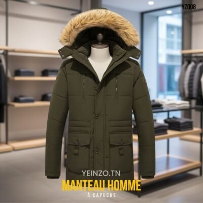Manteau Homme vert militaire YZ008